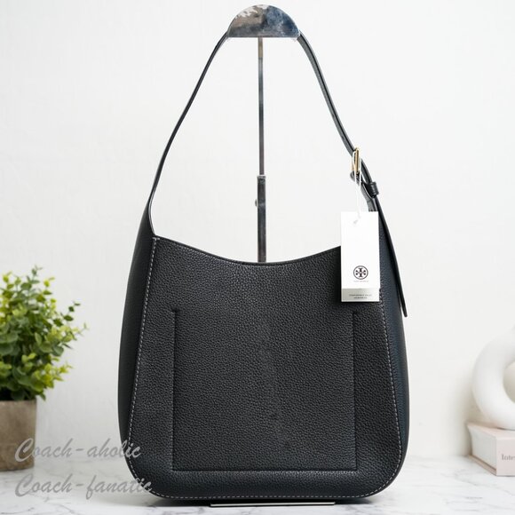 NWT Tory Burch Thea Large Bucket Bag Leather Shoulder Bag in Black - Picture 5 of 8